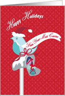 Happy Holidays Birdie From Your Mail Carrier card