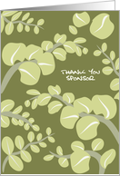 Leaves and Branches Thank You Sponsor card