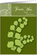 Branches Thank You for the Donation Bereavement card