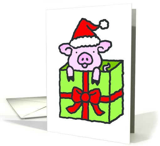 Christmas Pig card (715166)