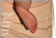 Gift of a Child Birth Announcement card