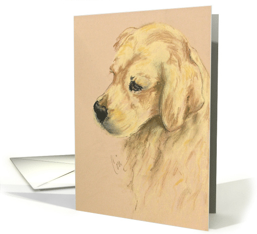 Golden Retriever Dog Art Thinking of You card (1142070)
