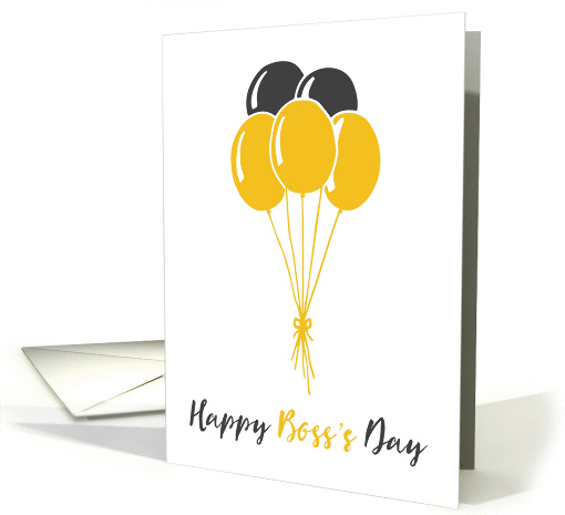 Happy Boss's Day - Yellow Balloons card (1402808)