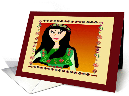 Afghan Girl in Green card (1008161)