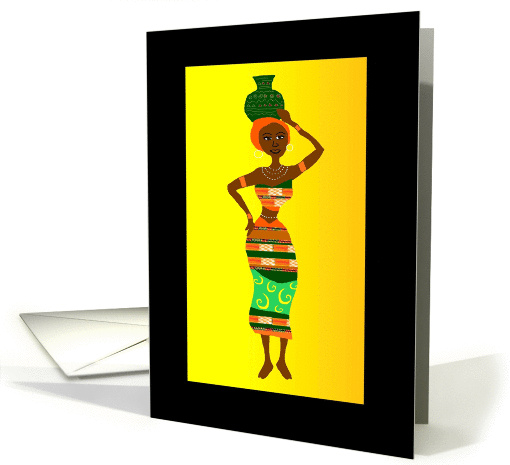 Cultural African Woman Blank Note card (1201998)
