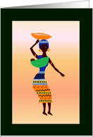 African Woman with baby Blank Note card