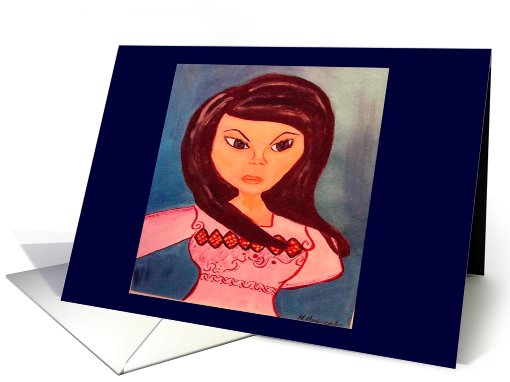 Afghan girl in pink card (745513)