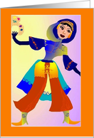 Afghan Woman Painter card