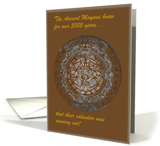 Maya/Aztec Calendar, New Years Resolutions card (1007679)