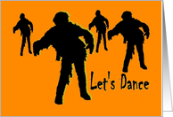 Let’s Dance. Halloween Costume Party Invitations. card