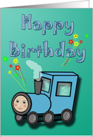 Cute Cartoon Train Boy’s Birthday Card