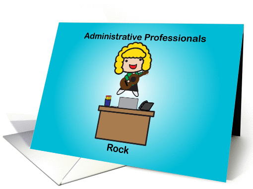 Administrative Professionals Rock Text card (1041869)