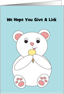 Polar Bear Ice Cream Party Invitation card