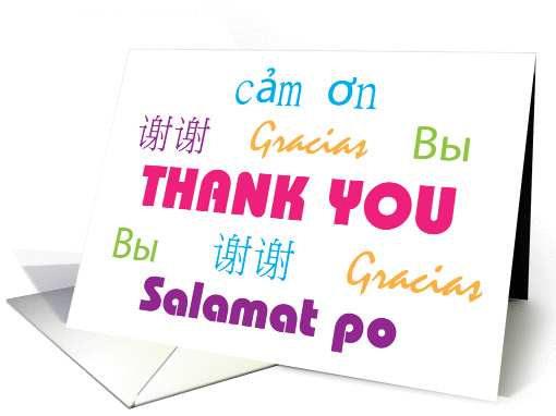 Thank You in Many Languages (Custom) card (1289390)