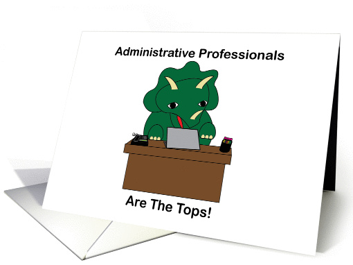 Administrative Professionals Day, Triceratops Dinosaur card (1356870)