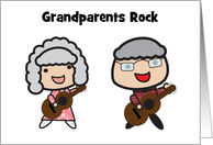 Grandparents Day Grandma and Grandpa Rocks with Guitars card