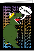 New Years Eve Party Invitation Tyrannosaurus Rex Dinosaur card