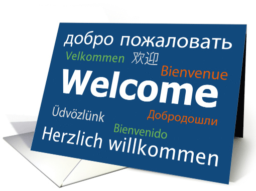 Multilanguage Welcome Blue Card - All Languages card (1478356)