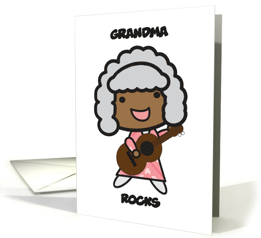 Black Grandma Rocks Funny Grandparents Day card (1542904)