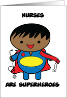 Nurses Male Black SuperHero National Nurse Appreciation Day card
