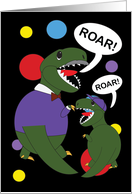 Happy Grandparents Day from Grandson Dinosaur Roar card