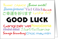 Good Luck Many Languages Colorful card