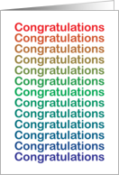 Congratulations Can’t Say It Enough Colorful Rainbow card