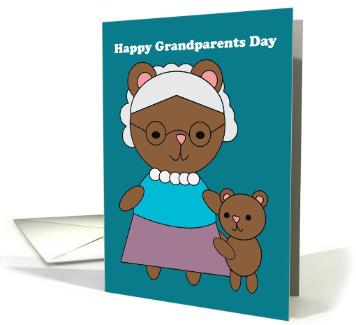 From Grandson Happy Grandparents Day Bear Cute Grandma card (1766826)