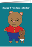 From Grandson Happy Grandparents Day Bear Cute Grandpa card