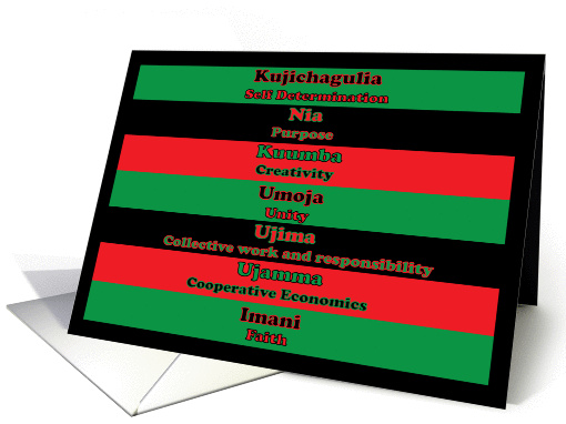 Kwanzaa Seven Principles card (858735)