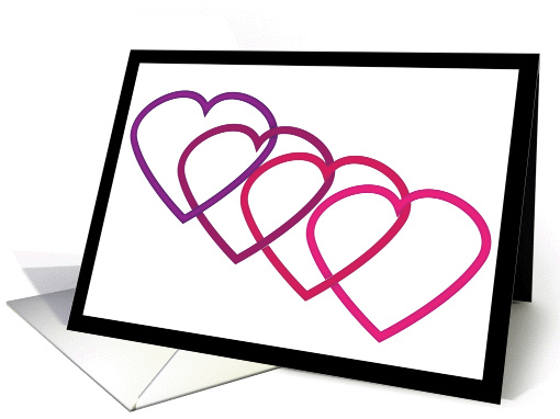 Interlocking Heart Valentine card (894019)