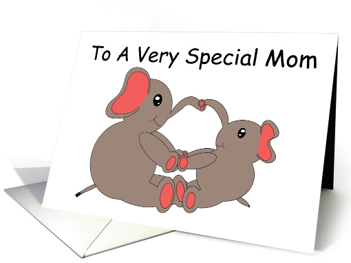 Mother and Baby Elephant Mother's Day card (911160)