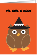 Happy Owl Halloween Card