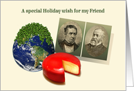 To My Friend, Funny Holiday, Funny Christmas Card, Peas on Earth card