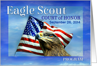 Program for Eagle Scout Court of Honor, Add Date to Custom Front card