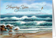 Administrative Professionals Day Appreciation, Aqua Seascape card