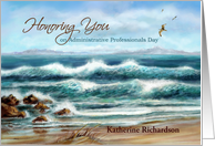 Administrative Professionals Day Appreciation, Seascape Custom Front card