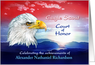 Eagle Scout Court of Honor Invitation, Eagle & Sunrise Custom Front card