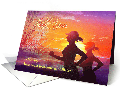 Thank You for Your Support Charity Walk or Run Custom Front card