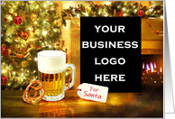 Leave a Beer & Pretzel for Santa Custom Christmas Card for Brewery card
