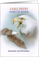 Eagle Scout Court of Honor Program with Two Eagles Add Name card