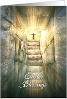 Easter Blessings Jesus at the Empty Tomb Happy Easter card