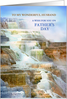 To My Husband on Father’s Day, Mammoth Hot Springs Yellowstone card