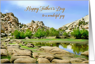 Happy Father’s Day Joshua Tree National Park Rocks and Pond card