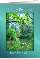 Happy Birthday from Both of Us, River Scene in Leavenworth WA card