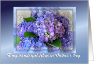 To Mom Happy Mother’s Day from Daughter with Purple Hydrangeas card