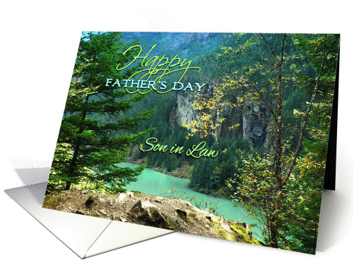 Father's Day for Son in Law, Lake Diablo Washington, Aqua Lake card