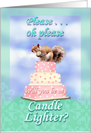 Candle Lighter, Cute Squirrel card