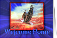 Military Welcome Home Serviceman American Flying Eagle card