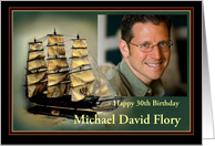 Sailing Ship Birthday Invitation, Photo Card